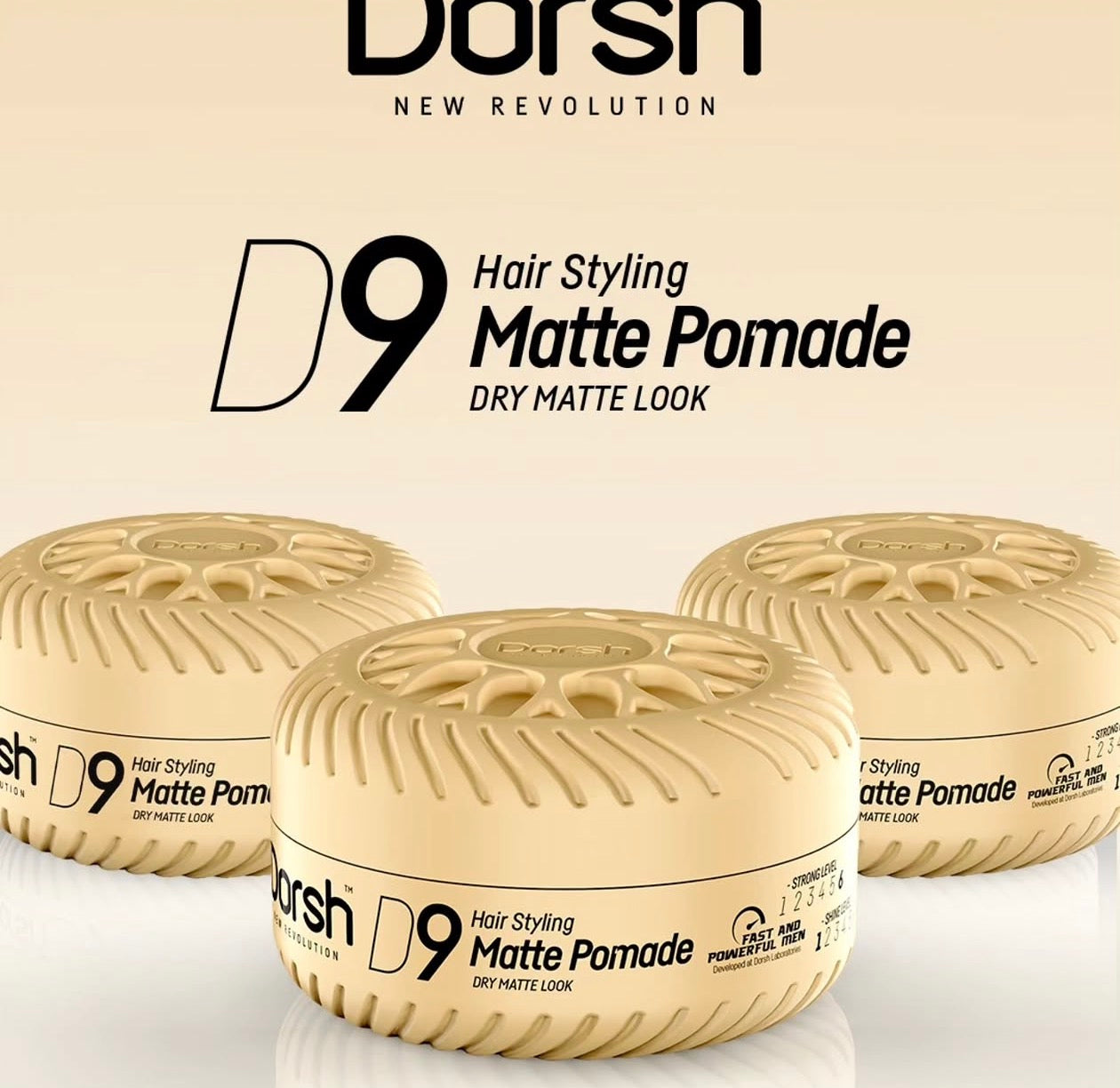 Dorsh D9 Hair Styling Matte Pomade (Dry Matte Look)